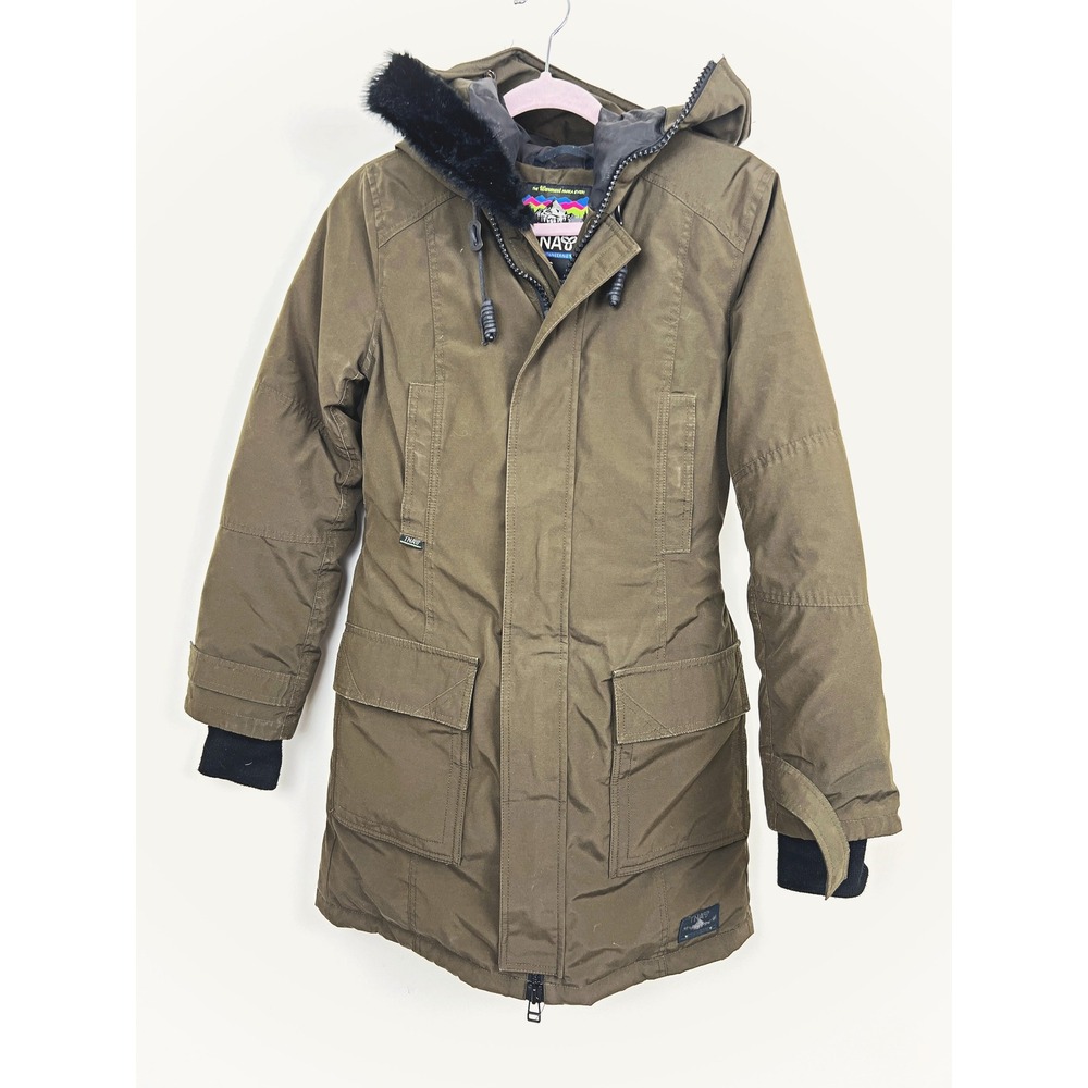 TNA Aritzia Bancroft Parka Down Filled Hooded Coat Small